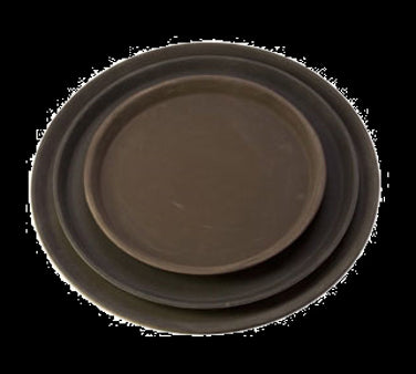 Tray, Rubber Lined 11" Round Plastic, Black