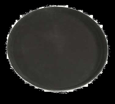 Tray, Rubber Lined 27" Oval Fiberglass, Black-NSF