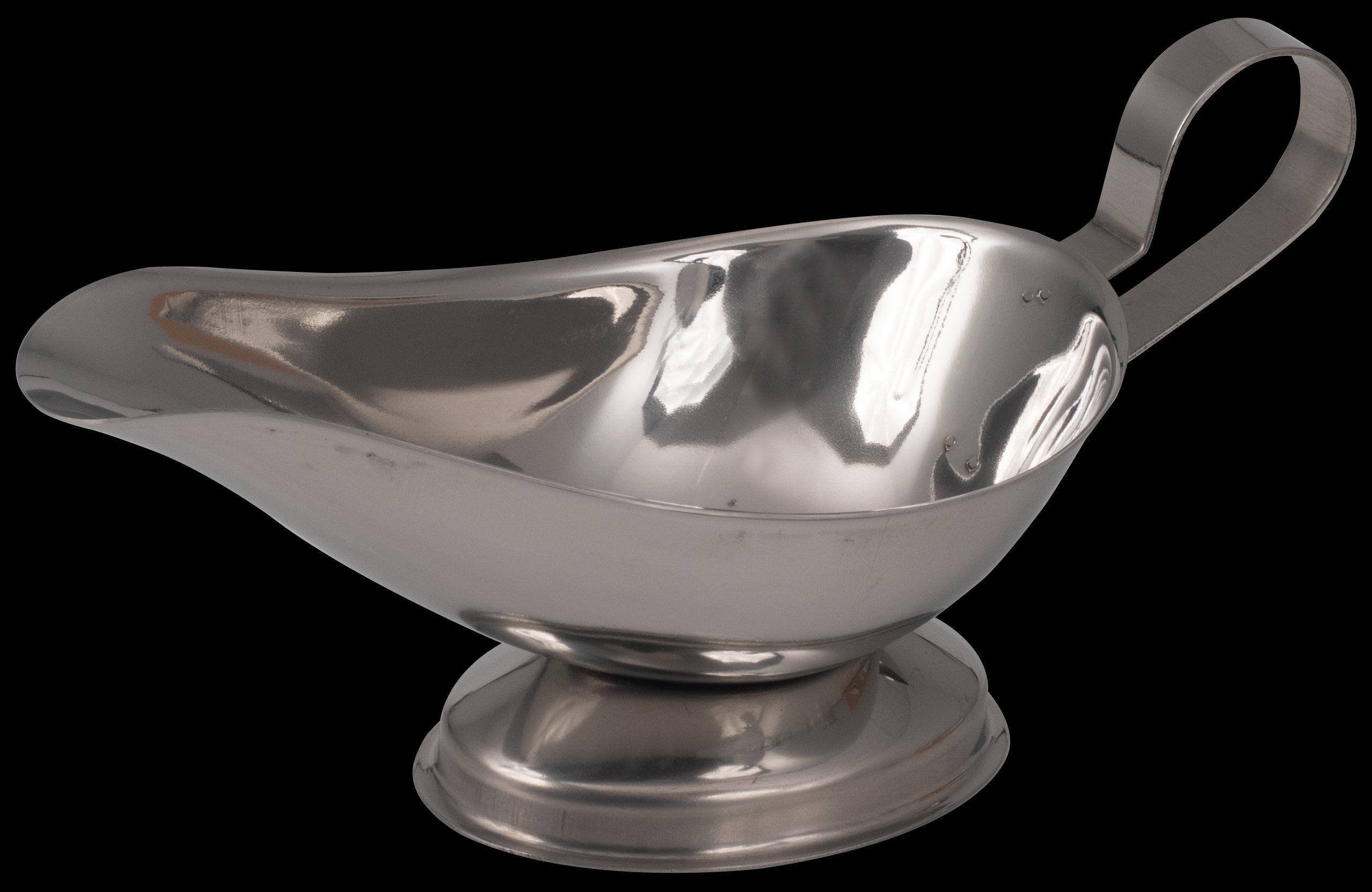 Gravy Boat, 5 oz., Handle And Foot Welded To Body, Polished