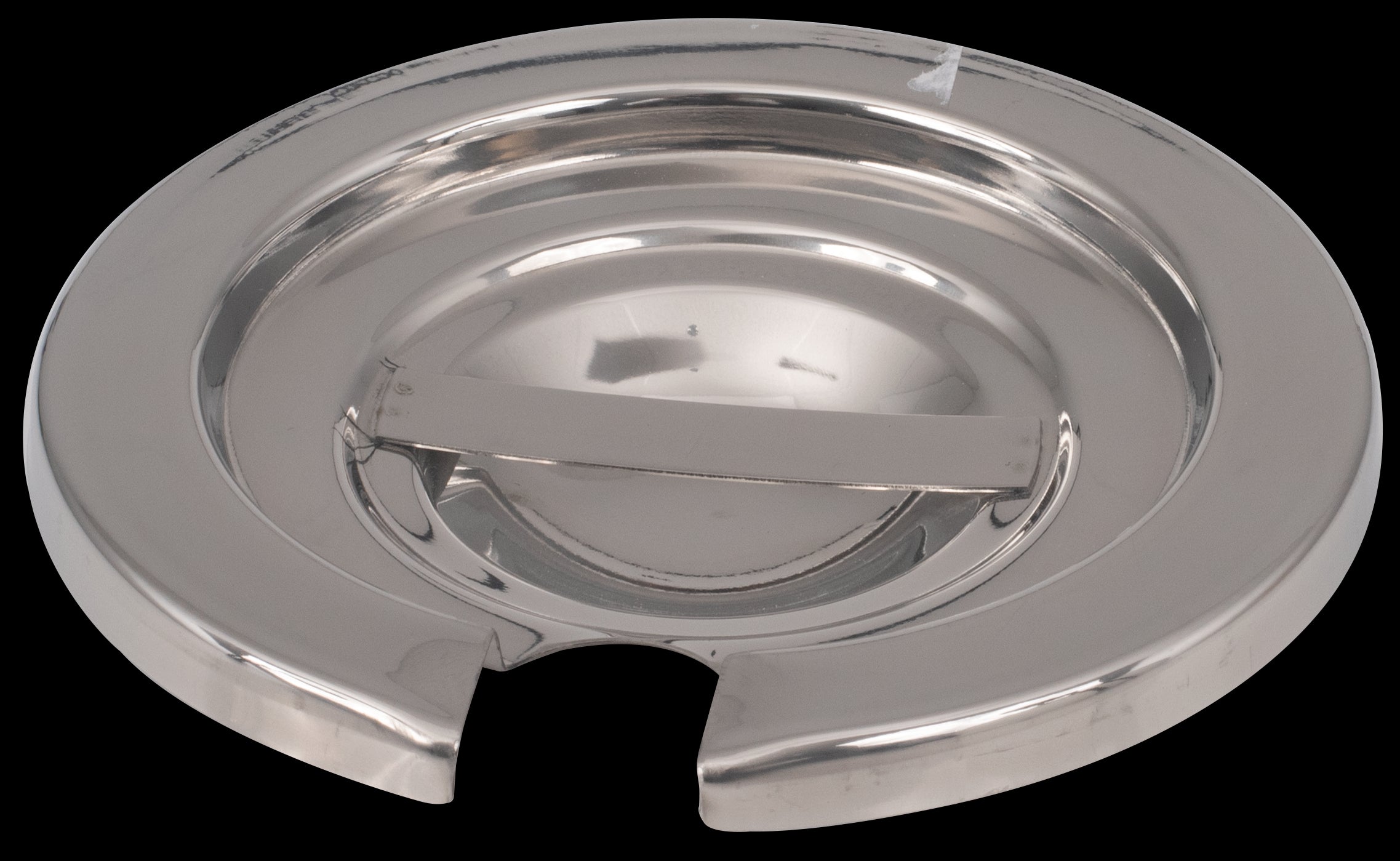 Cover for 2.5 Qt. Inset, Notched Polished Mirror Finish Stainless Steel