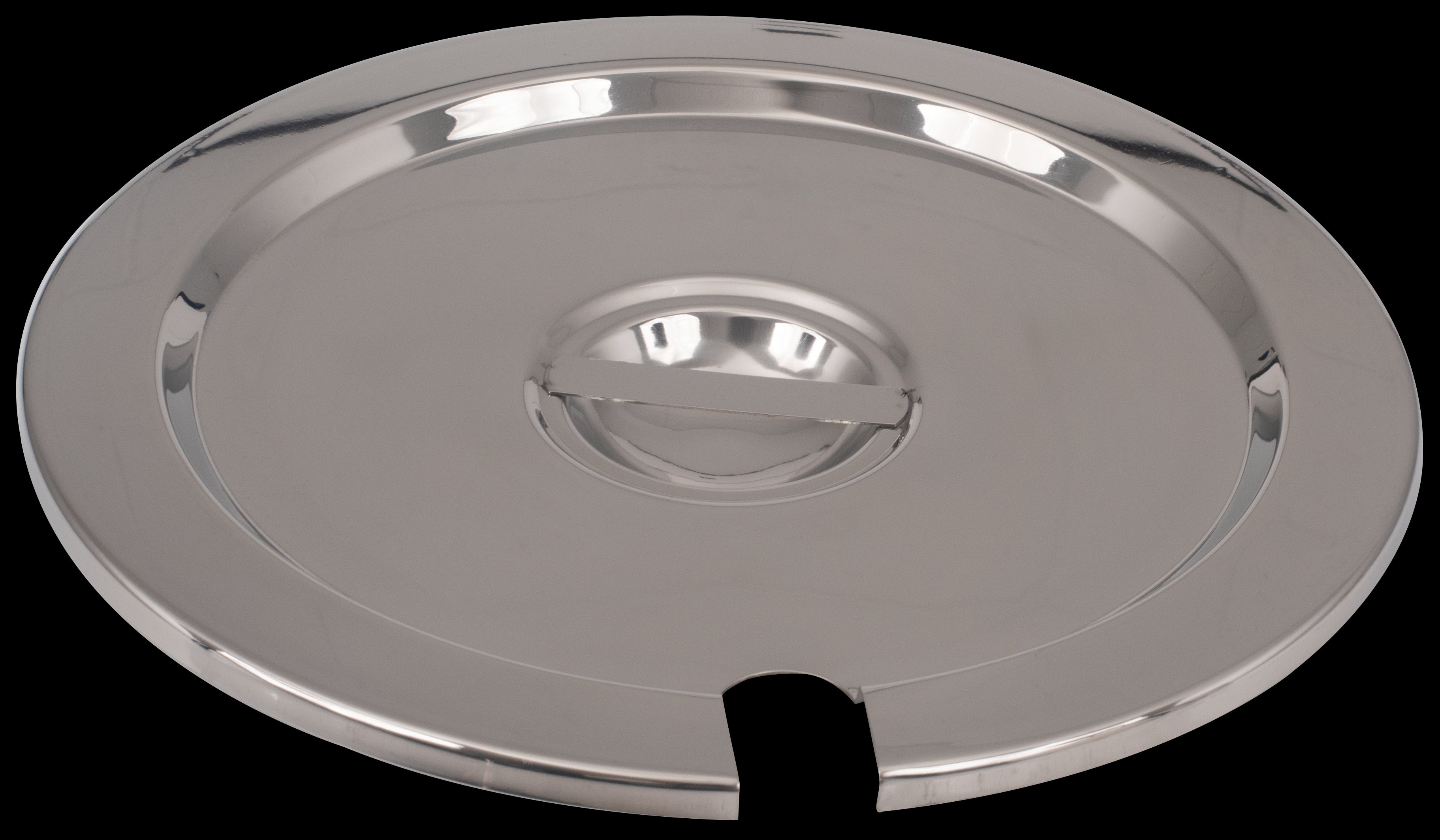 Cover for 11 Qt. Inset, Notched Polished Mirror Finish Stainless Steel