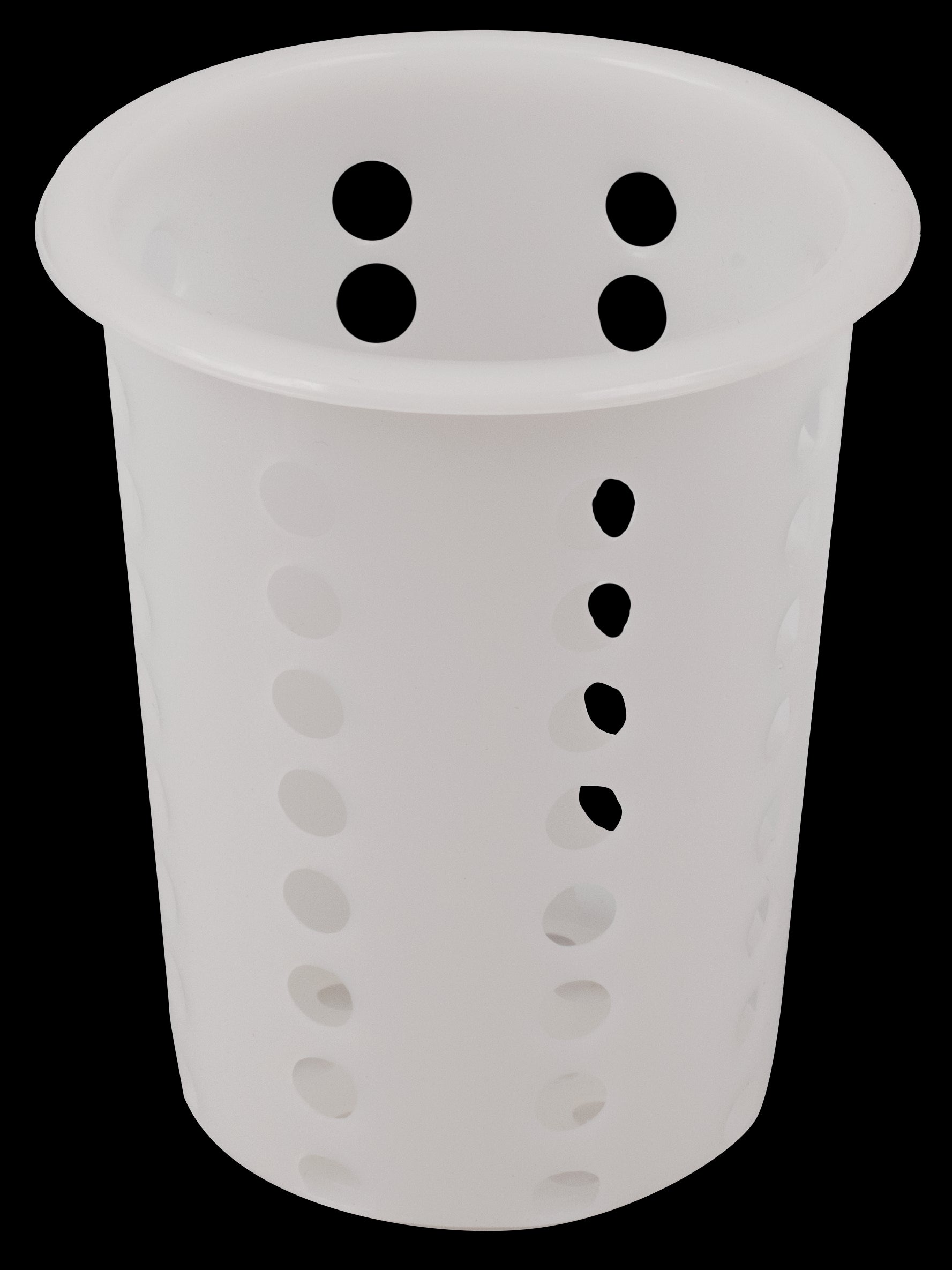 Silverware Cylinder, High Dens Ity White Polyethylene, Fits A