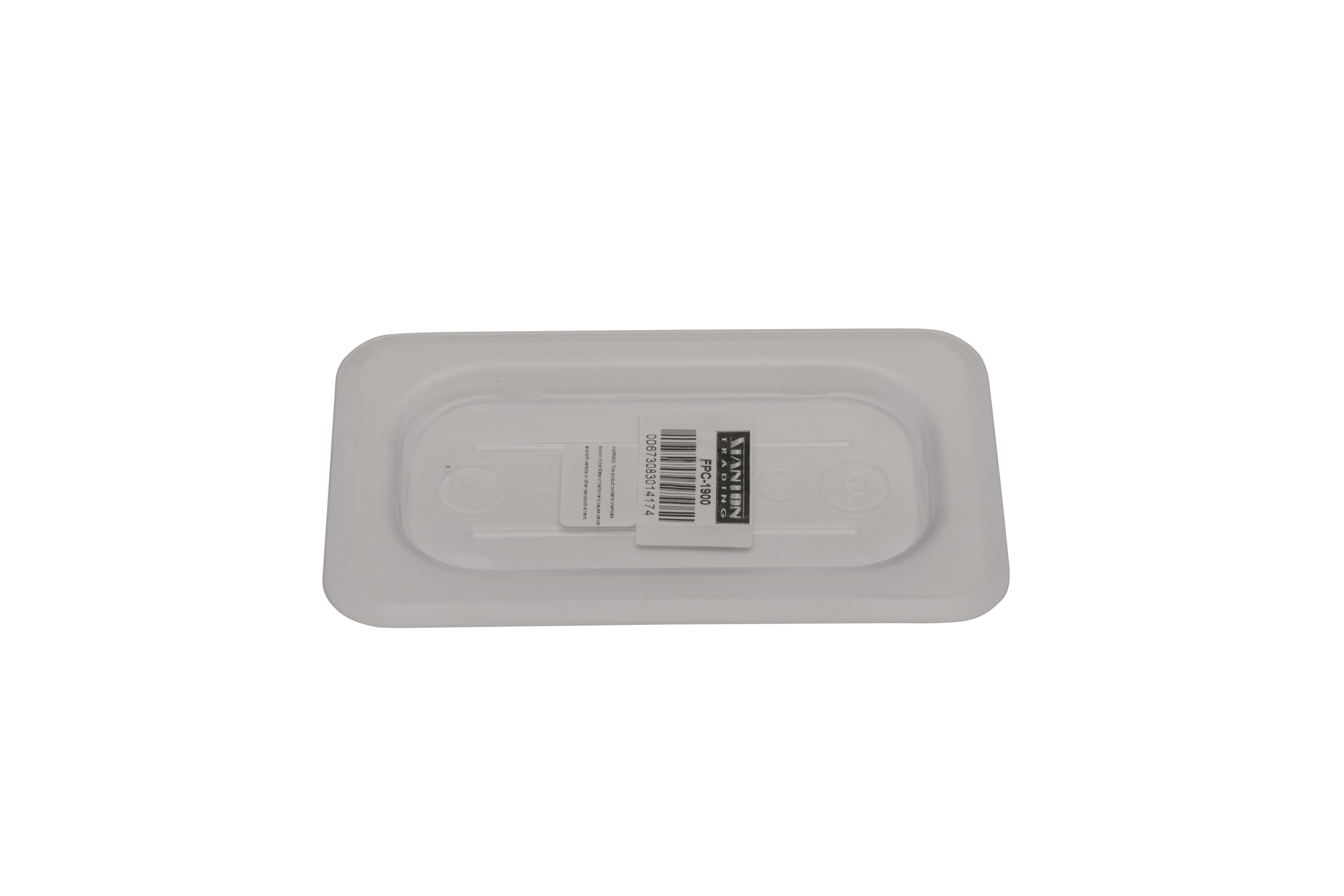 Lid for Food Pan 1/9 Size Solid Cover, Clear, Polycarbonte