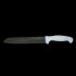 Bread Knife 8" White Polypropylene handle serrated edge, high-carbon steel