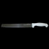 Bread Knife10" White Polypropylene handle serrated edge, high-carbon steel