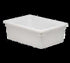 Food Storage Box, 12"x18"x6" White, Polyethylene