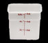 Food Storage Square 2 Qt White Polyethylene