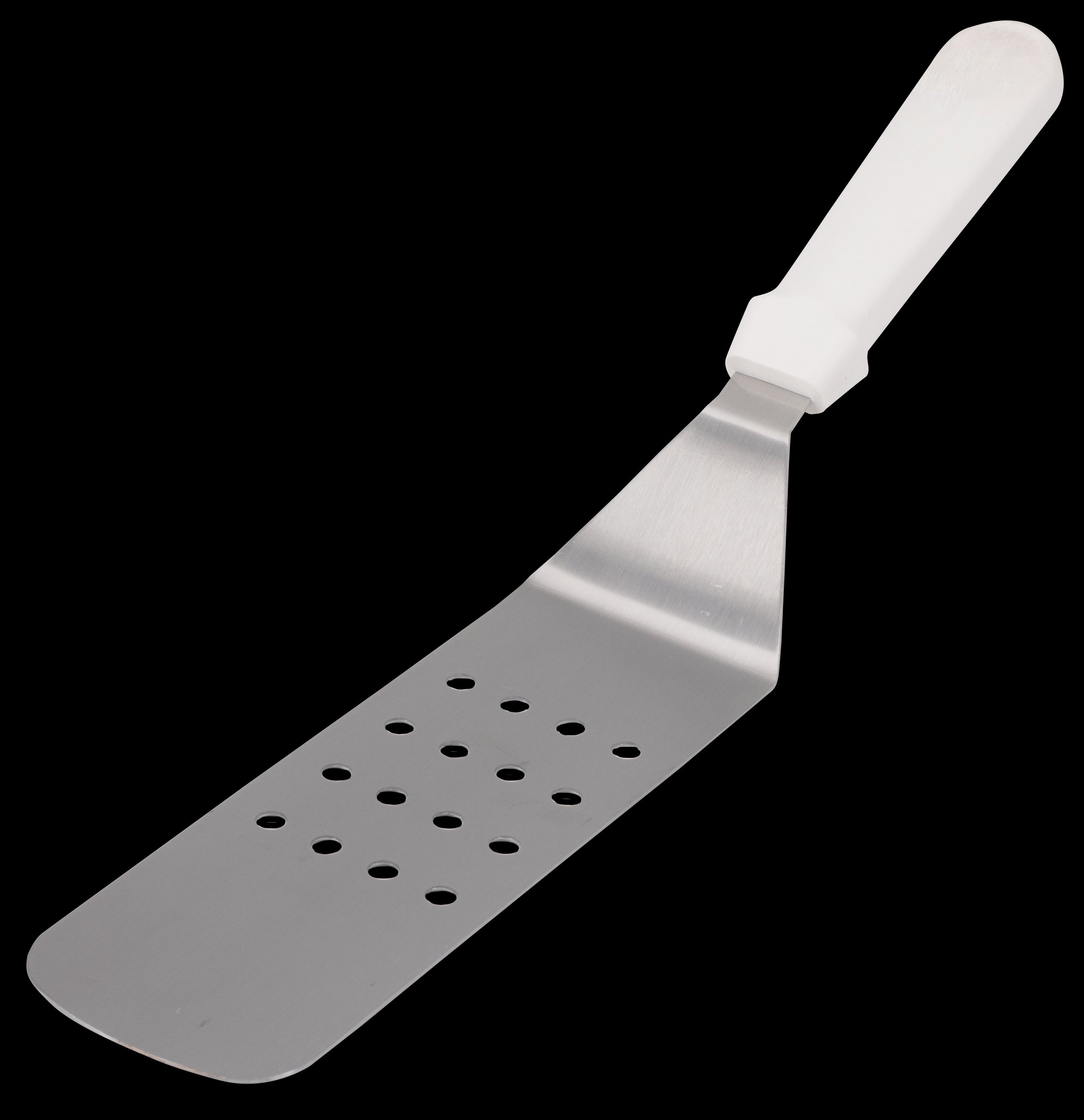 Turner, 8" X 3", Perforated white Plastic Handle