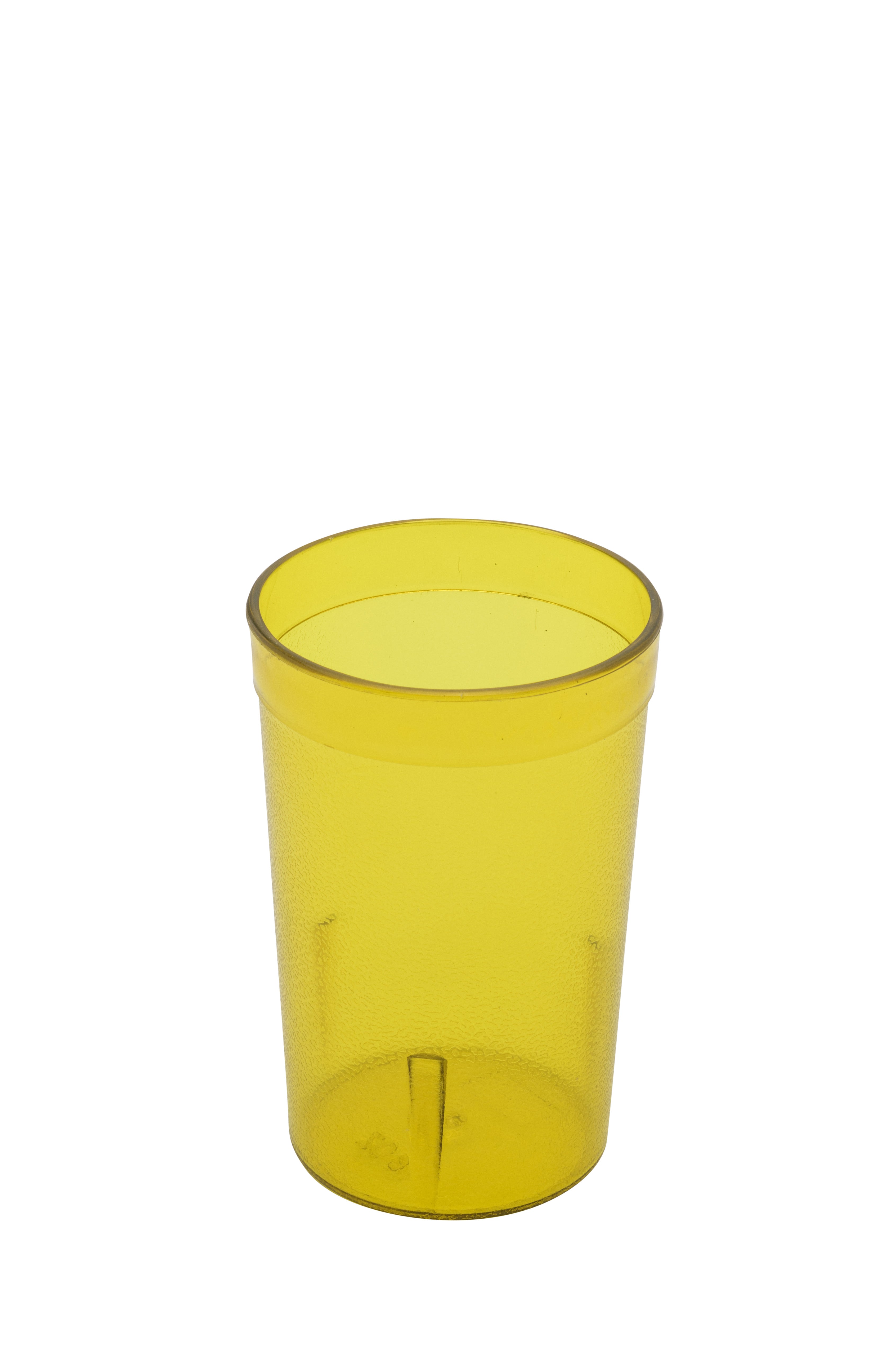 Tumbler, 8 oz., Pebbled, Amber, Dishwasher Safe, Stackable, San Plastic, BPA Free