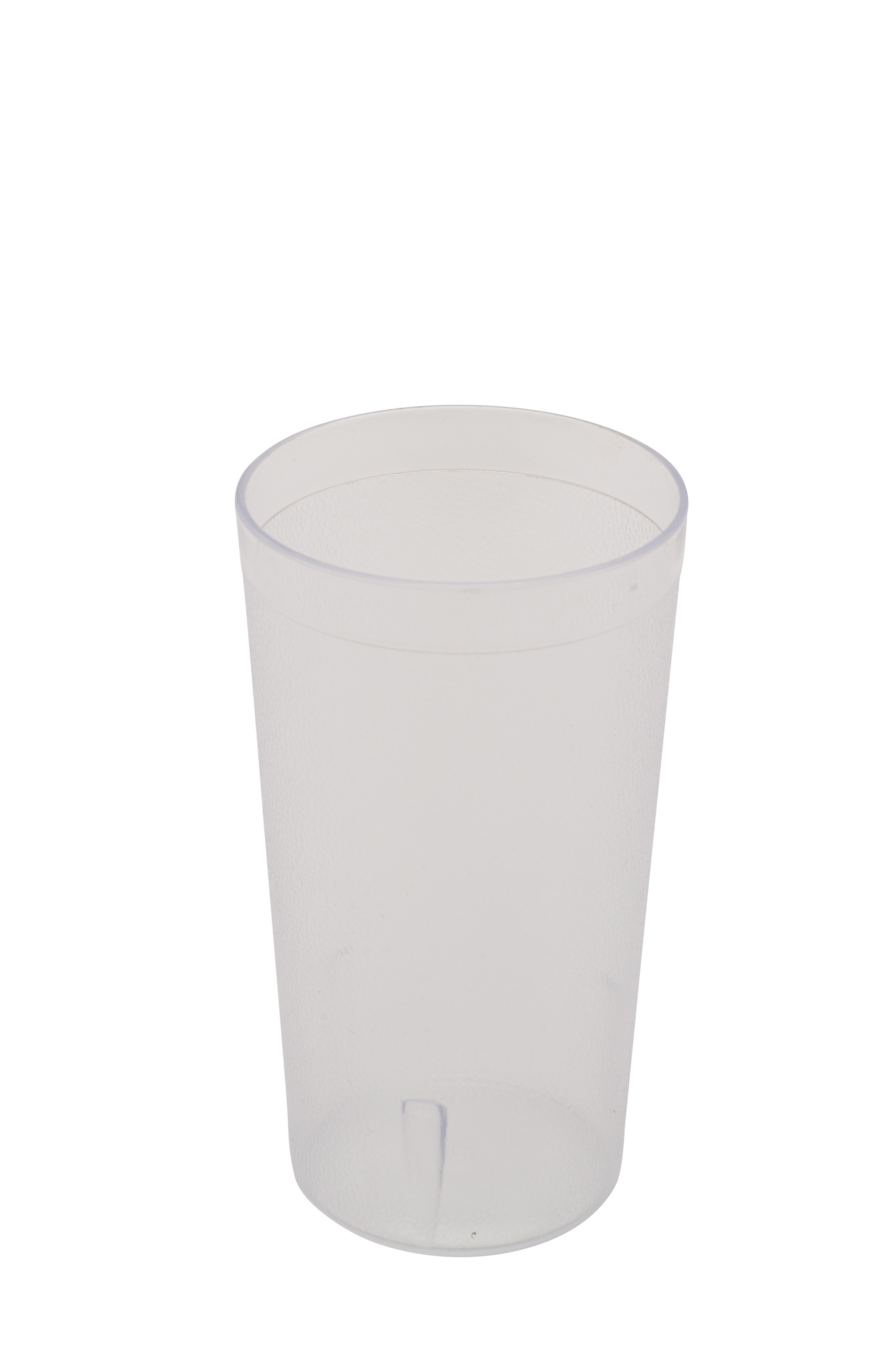 Tumbler, 12 oz., Pebbled, Clear, Dishwasher Safe, Stackable, San Plastic, BPA Free