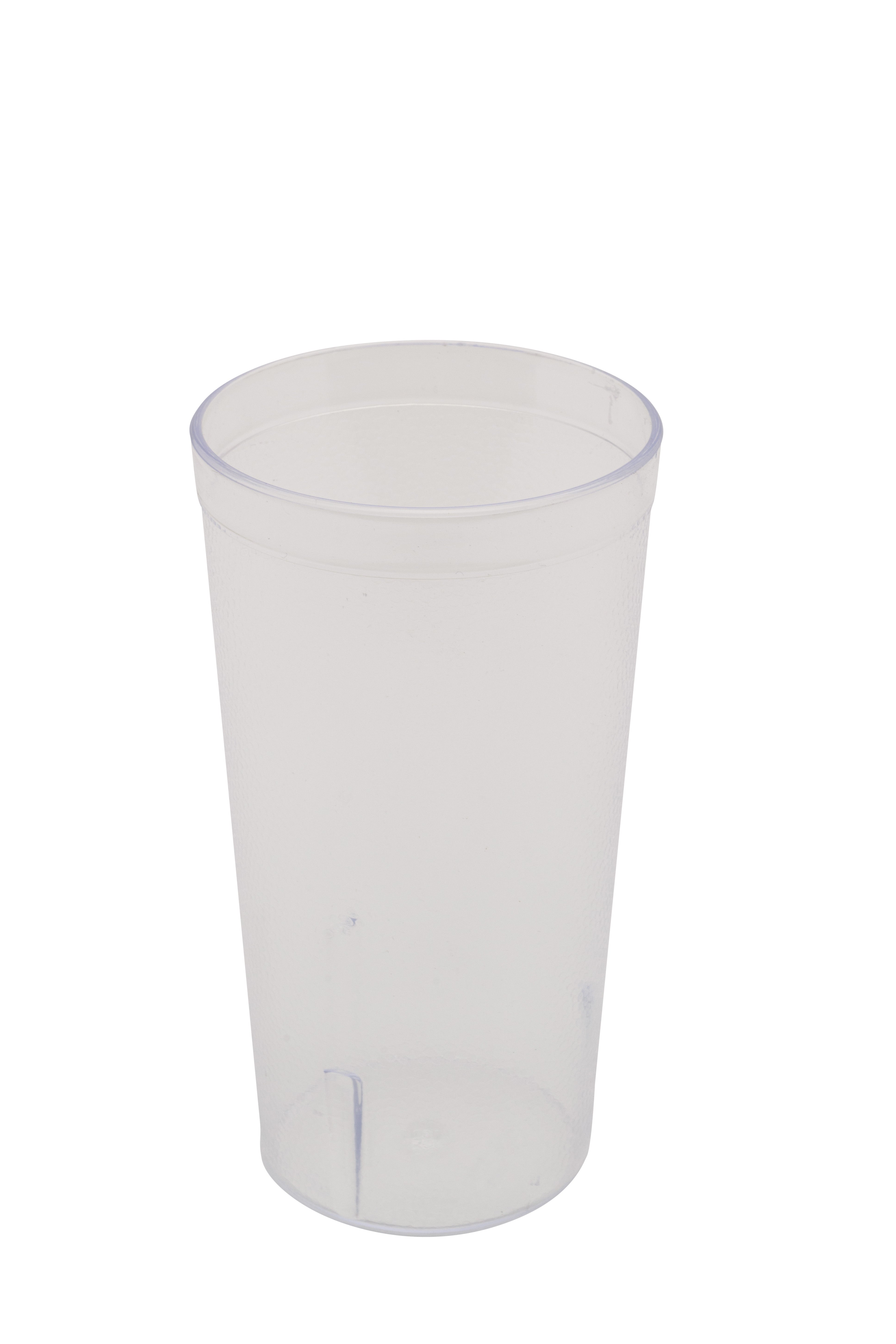 Tumbler, 16 oz., Pebbled, Clear, Dishwasher Safe, Stackable, San Plastic, BPA Free