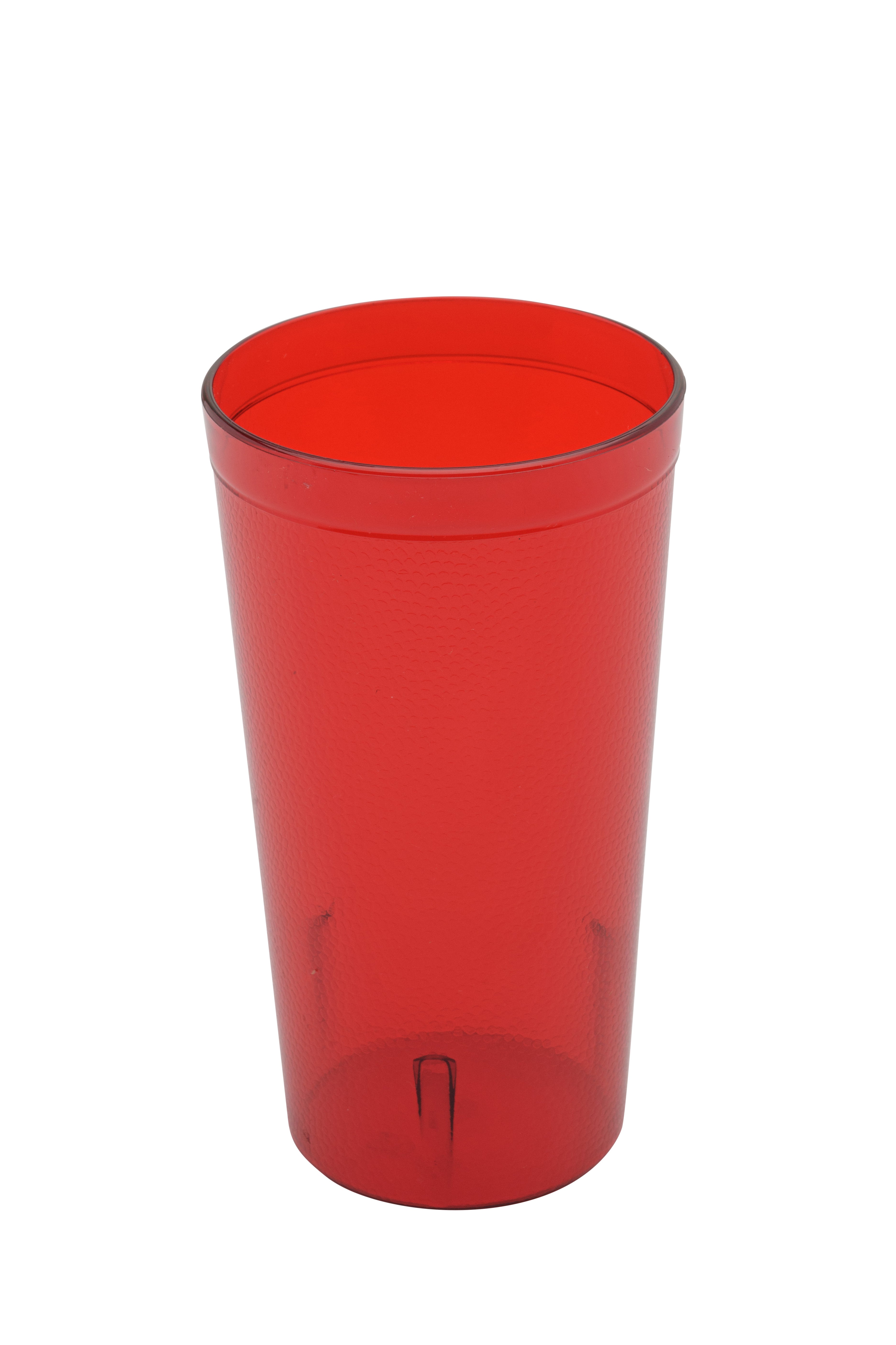 Tumbler, 16 oz., Pebbled, Red, Dishwasher Safe, Stackable, San Plastic, BPA Free