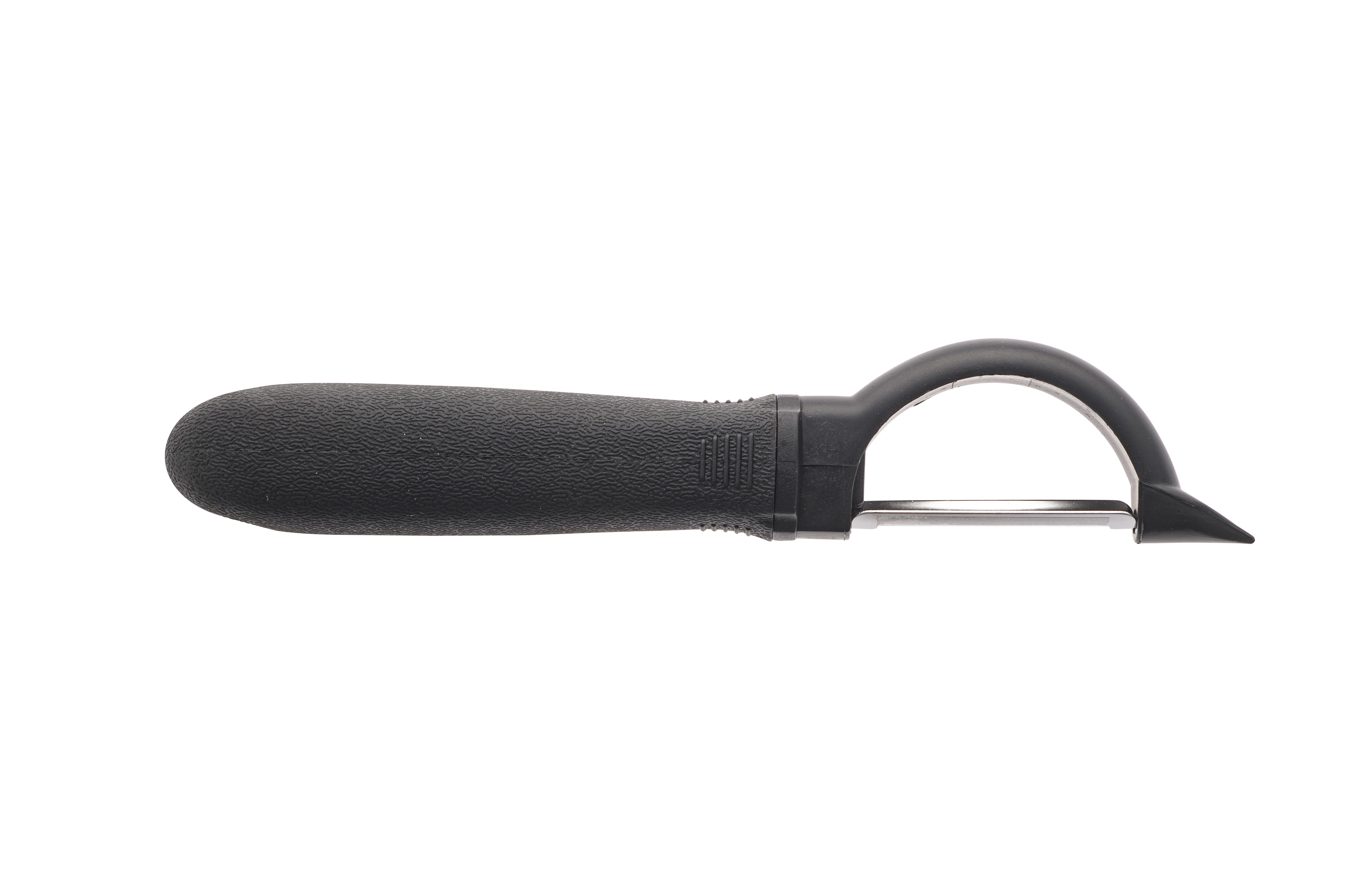 Swivel Peeler, Straight Blade with Easy Grip Handle, 7-5/8", Black