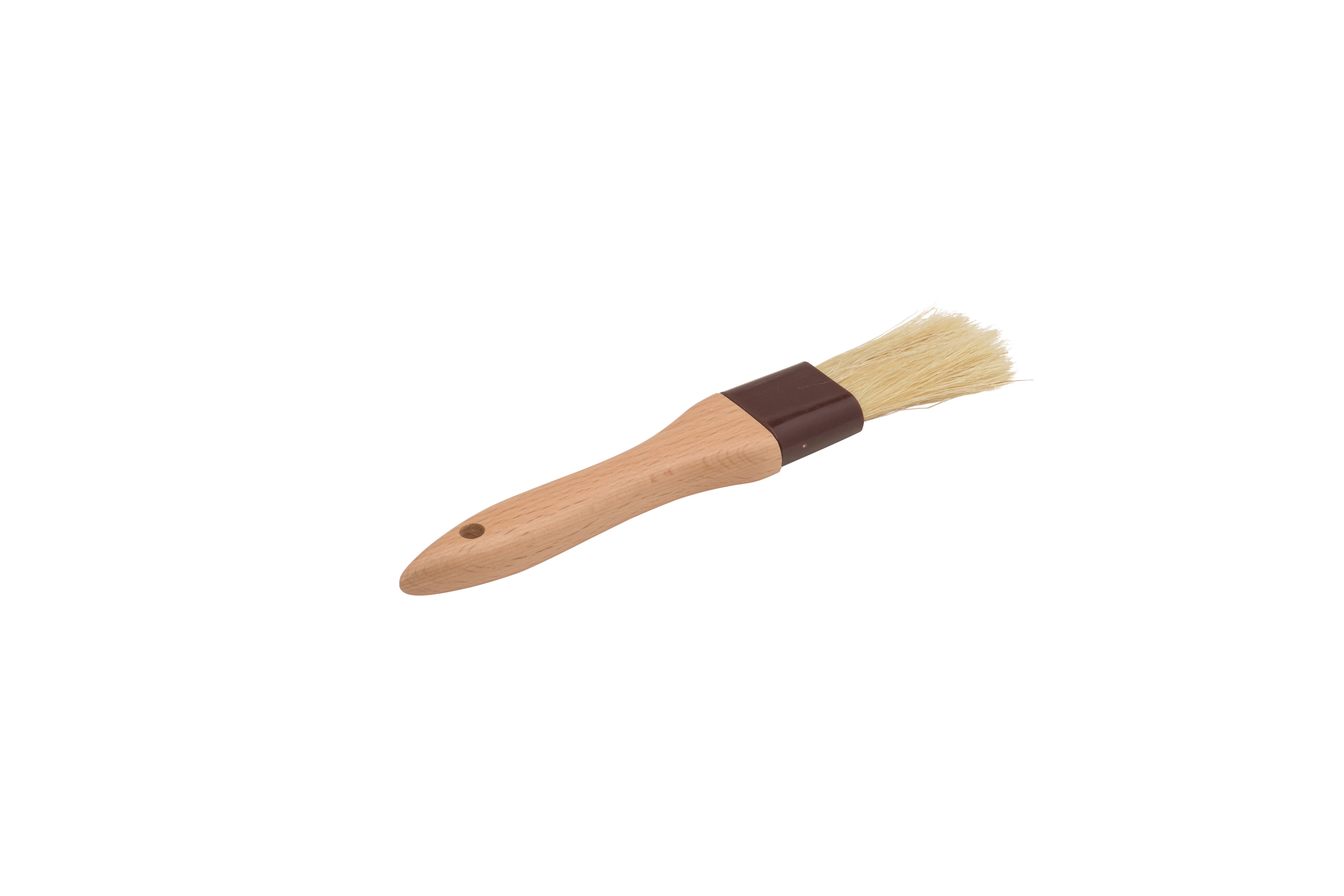 Pastry Brush, Wood Handle, 1" Wide, Flat, Plastic Ferrules