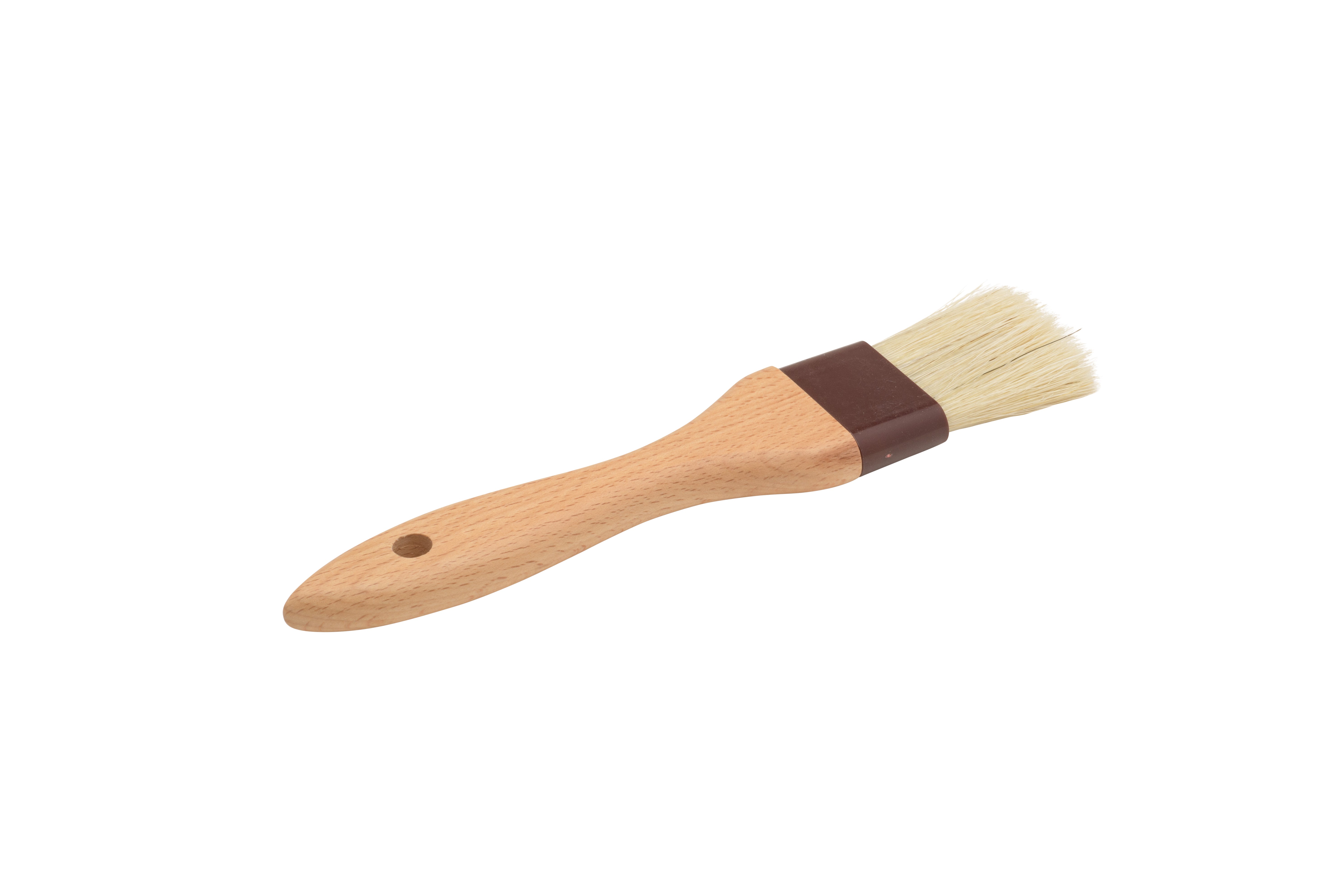 Pastry Brush, Wood Handle, 1-1/2" Wide, Flat, Plastic Ferrules